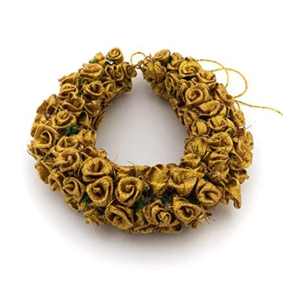 Fabric Hair Clip Indian Bollywood Style Gajra Veni Accessory Buy Artificial Gajra Fabric Flowers/moti Reusable South  main image 3